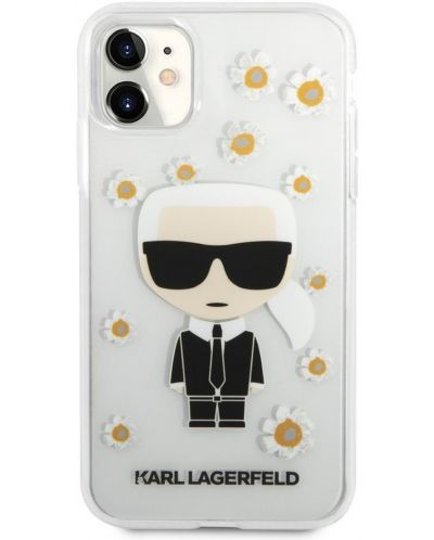 Калъф Karl Lagerfeld - Ikonik Flower, iPhone 11, прозрачен - 1
